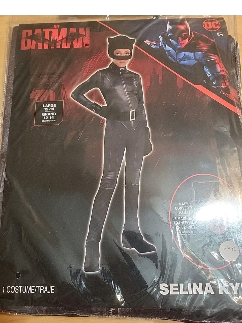 Selina Kyle Child Halloween Costume The Batman DC Large 12-14 #4036
